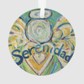 Serenidad Angel Word Art Gift Holiday Ornament (achterkant)