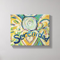 Serenidad Engel Woord Kunst Verpakt Canvas