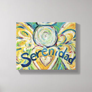 Serenidad Engel Woord Kunst Verpakt Canvas
