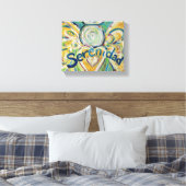 Serenidad Engel Woord Kunst Verpakt Canvas (Insitu (Slaapkamer))