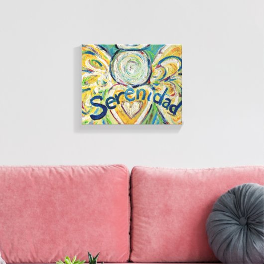 Serenidad Engel Woord Kunst Verpakt Canvas (Insitu (Woonkamer))
