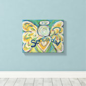 Serenidad Engel Woord Kunst Verpakt Canvas (Insitu (Houten vloer))