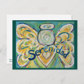 Serenidad Word Angel Inspirerend Briefkaart (Voorkant / Achterkant)