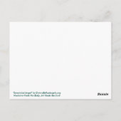 Serenidad Word Angel Inspirerend Briefkaart (Achterkant)