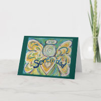 Serenidad Word Angel Inspirerend Wenskaart