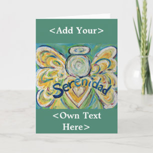 Serenidad Word Angel Inspirerend Wenskaart Feestdagen Kaart