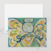 Serenidad Word Inspirerend Angel Briefkaart (Voorkant / Achterkant)