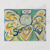 Serenidad Word Inspirerend Angel Briefkaart (Voorkant)