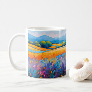 "Serenité Lavande". Breed landschap Provence Koffiemok