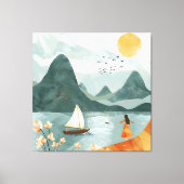 Sereniteit aan zee canvas afdruk (Voorkant)