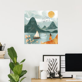 Sereniteit aan zee poster