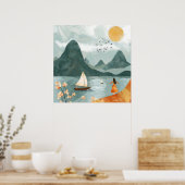 Sereniteit aan zee poster (Keuken)