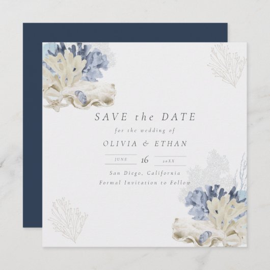 Sereniteit aan zee save the date (Voorkant / Achterkant)