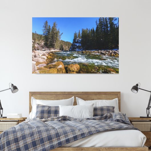 Sereniteit bij de 5e brug - Athabasca River Canvas Afdruk (Insitu (Slaapkamer))