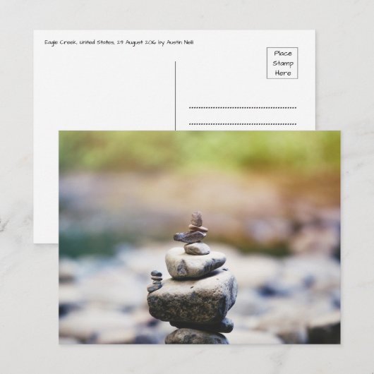 Sereniteit bij Eagle Creek: Een Moment van Zen Briefkaart (Voorkant / Achterkant)