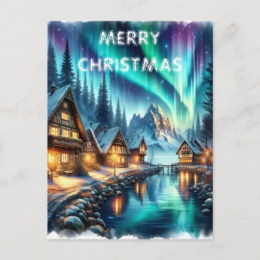 Sereniteit bij Waters Edge Kerst Kaart (Voorkant)