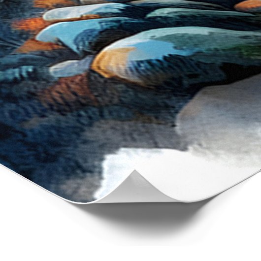 Sereniteit bij Waters Edge Poster (Hoek)