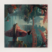 Sereniteit bij zonsondergang: traditionele Chinese Legpuzzel (Horizontaal)