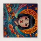 Sereniteit bij zonsondergang: traditionele Chinese Legpuzzel (Horizontaal)