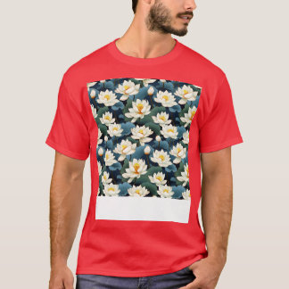 Sereniteit Bloeit Tijdloos Lotus Bloempatroon 15 T-shirt