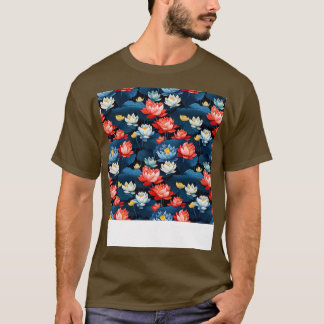 Sereniteit Bloeit Tijdloos Lotus Bloempatroon 17 T-shirt