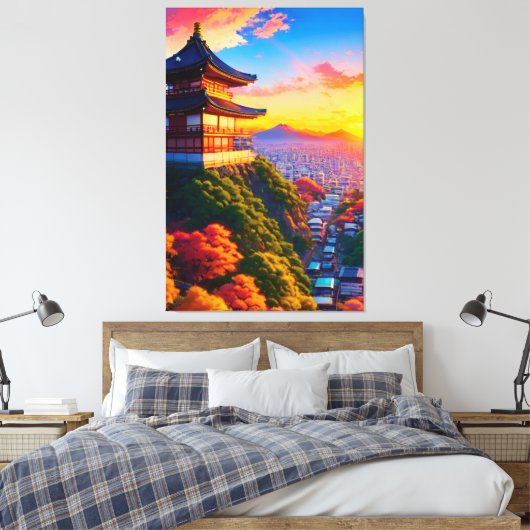 Sereniteit boven de Metropolis Canvas Afdruk (Insitu (Slaapkamer))