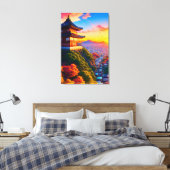 Sereniteit boven de metropool canvas afdruk (Insitu (Slaapkamer))