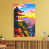Sereniteit boven de metropool canvas afdruk (Insitu (Woonkamer))
