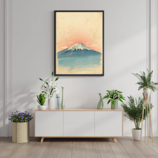 Sereniteit boven wolken – Vintage reis Mount Fuji Poster