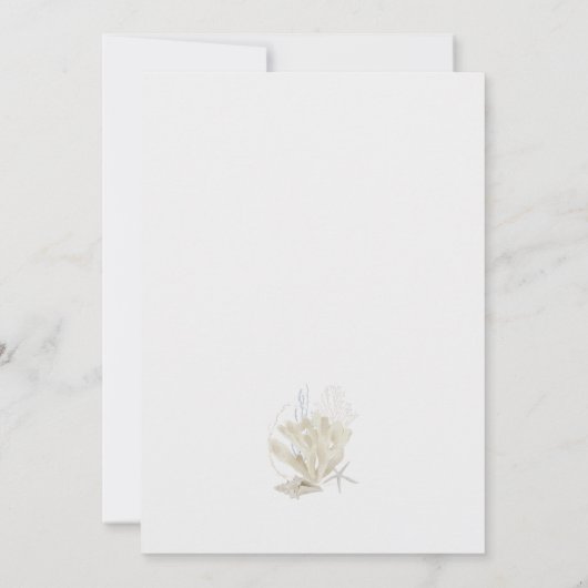 Sereniteit door het Zee Bruiloft Kaart (Achterkant)