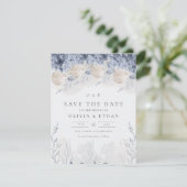 Sereniteit door het Zee Bruiloft Save the Date (Staand voorkant)