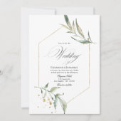 Sereniteit Eenvoudige Groene Geometrische Trouwdag Kaart (Voorkant)