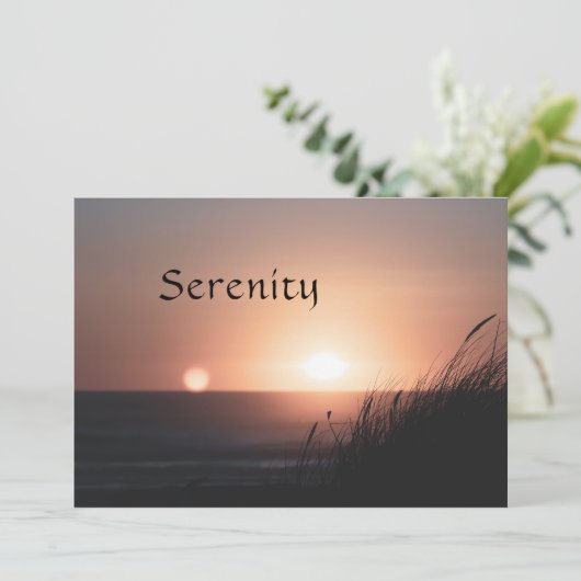 Sereniteit Feestdagenkaart (Staand voorkant)