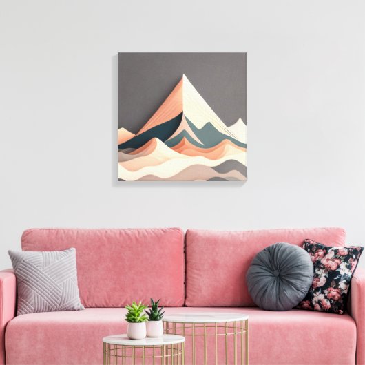 Sereniteit in Asymmetrie Canvas Afdruk (Insitu (Woonkamer))