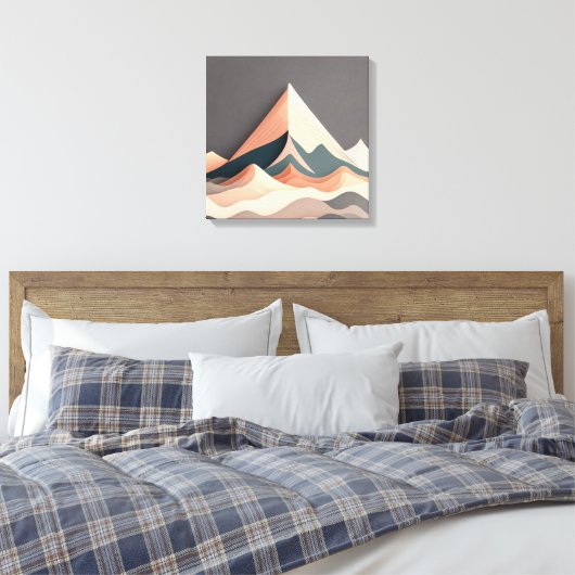 Sereniteit in Asymmetrie Canvas Afdruk (Insitu (Slaapkamer))