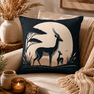 Sereniteit in Beweging Antilope-Geïnspireerd Kussen
