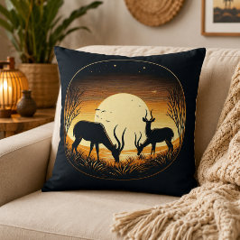 Sereniteit in Beweging Antilope-Geïnspireerd Kussen