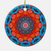 Sereniteit in Beweging: Radiant Mandala Keramisch Ornament (Achterkant)