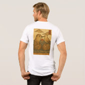 Sereniteit in beweging. Ukiyo-e Dreams beroemd gem Tri-Blend Shirt (Achterkant volledig)