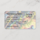 Sereniteit in Blauwe Abstracte Stromende Vormen Visitekaartje (Achterkant)