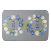 Sereniteit in Bloom Pastel Tulp Bloemen Home Decor Badmat (Voorkant)