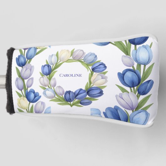 Sereniteit in Bloom Pastel Tulp Bloemen Home Decor Golfheadcover (Voorkant)