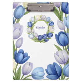 Sereniteit in Bloom Pastel Tulp Bloemen Home Decor Klembord