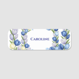 Sereniteit in Bloom Pastel Tulp Bloemen Home Decor Naamplaatje