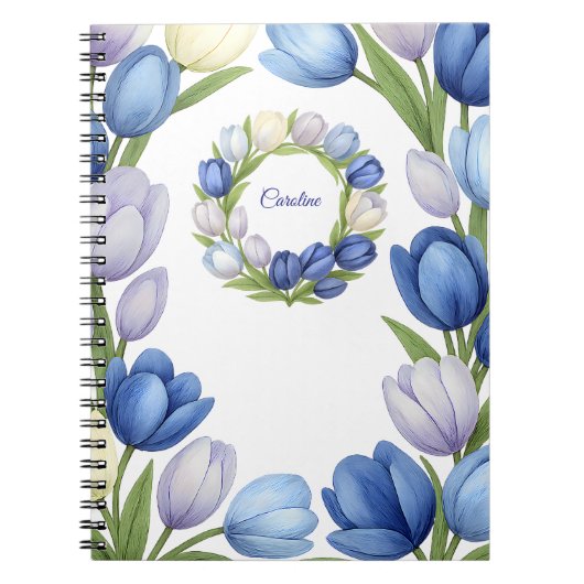 Sereniteit in Bloom Pastel Tulp Bloemen Home Decor Notitieboek (Voorkant)