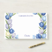 Sereniteit in Bloom Pastel Tulp Bloemen Home Decor Post-it® Notes (Op bureau)
