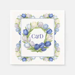 Sereniteit in Bloom Pastel Tulp Bloemen Home Decor Servet