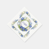 Sereniteit in Bloom Pastel Tulp Bloemen Home Decor Servet (Hoek)