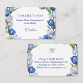 Sereniteit in Bloom Pastel Tulp Bloemen Home Decor Visitekaartje (Voorkant / Achterkant)