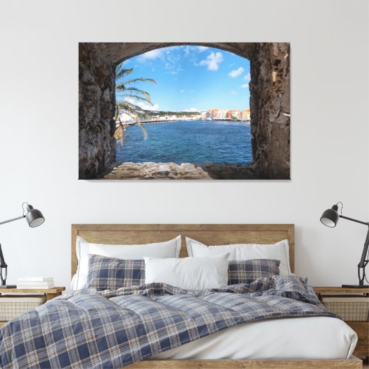 Sereniteit in Curacao Canvas Afdruk (Insitu (Slaapkamer))